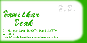 hamilkar deak business card